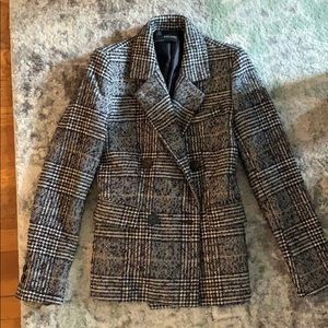 Navy Plaid Zara blazer